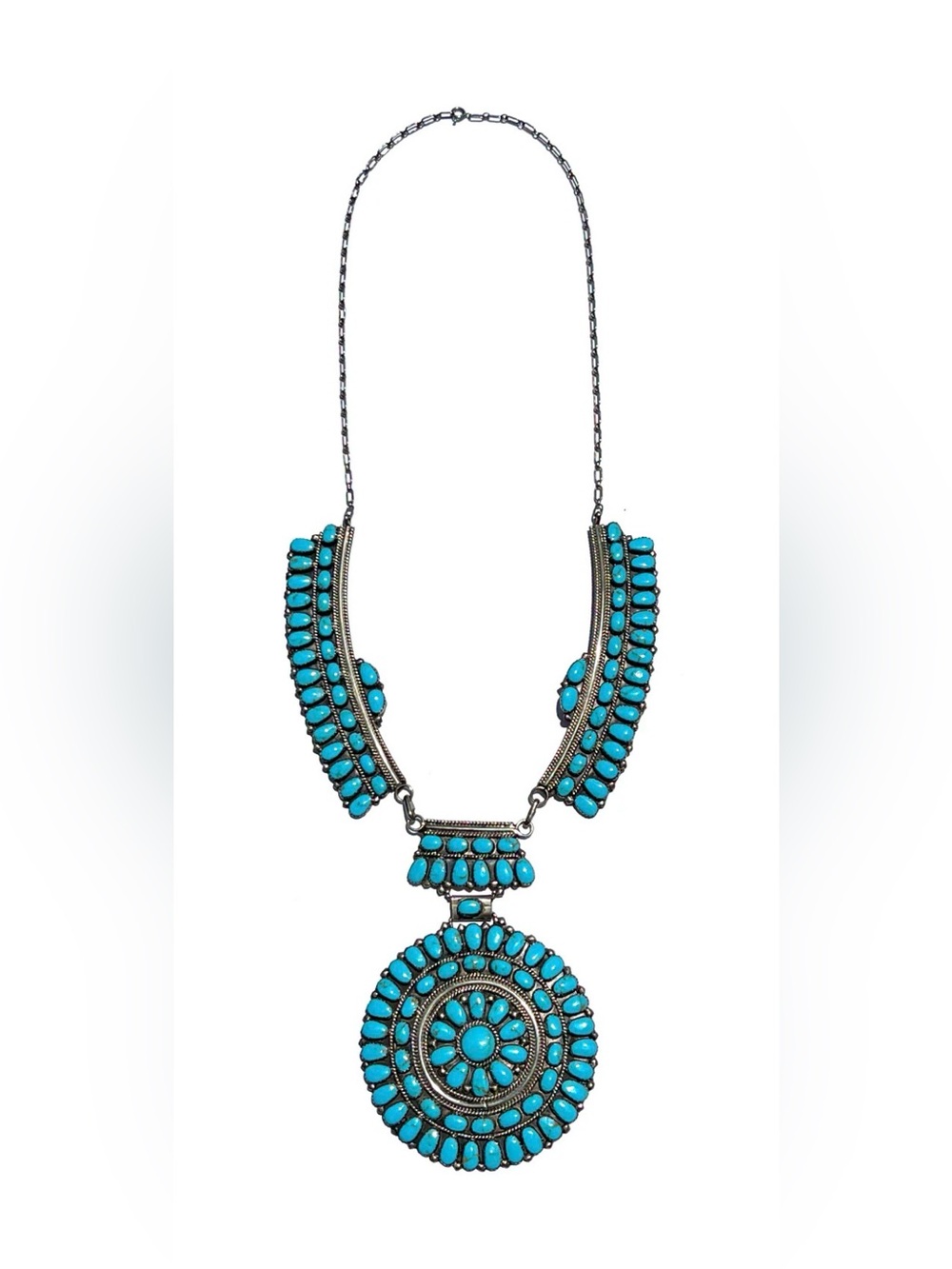 Turquoise Statement Pendant Necklace - Women Jewelry